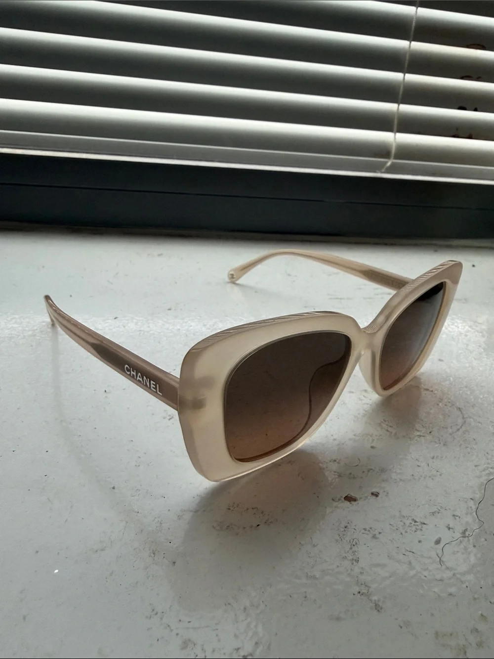 Women’s Chanel Oversized Cream Sunglasses